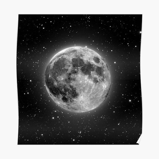 Discover Beautiful full moon Premium Matte Vertical Poster