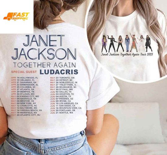 Discover Janet Jackson Together Again Tour Graphic Shirt