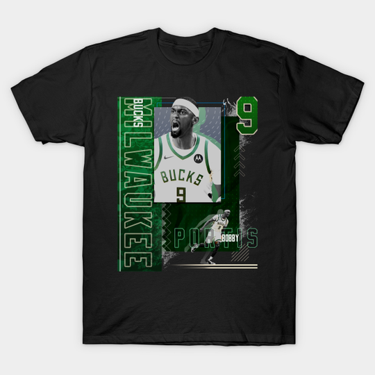 Discover Bobby Portis Basketball Paper Poster Bucks 2 - Bobby Portis - T-Shirt
