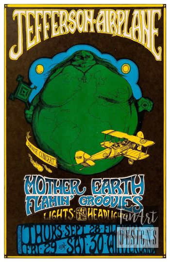 Discover Jefferson Airplane , Mother Earth Concert Poster