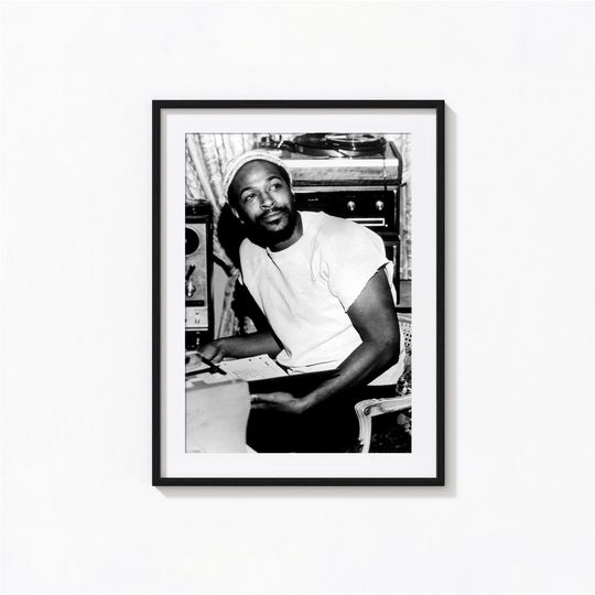 Discover Marvin Gaye Posters / Marvin Gaye Black and White Wall Art