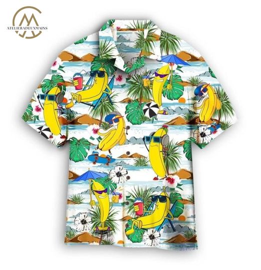 Discover Funny Bananas Hawaiian Shirts, Summer Fruit Shirts, Banana Aloha shirt