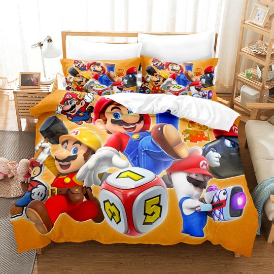 Discover 3D Printed Super Mario Bedding Duvet Cover Set