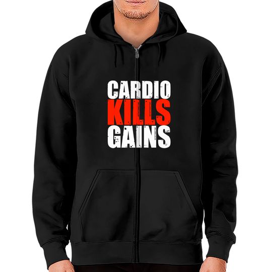 Discover Cardio kills gains Zip Hoodies