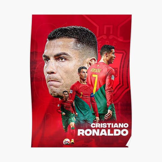 Discover CRISTIANO RONALDO WORLD CUP 2022 Premium Matte Vertical Poster