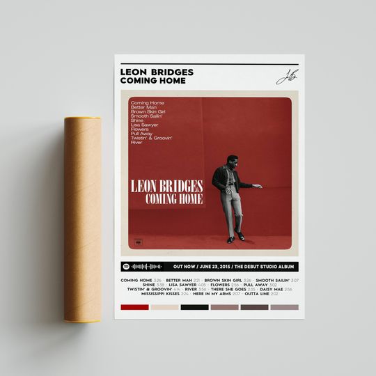 Discover Leon Bridges - Coming Home Album Cover Poster