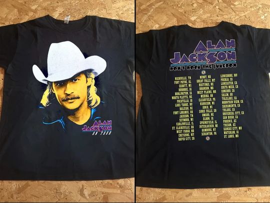 Discover 1992 Alan Jackson On Tour T-Shirt, Alan Jackson Don't Rock The Juke Box Tour T-Shirt