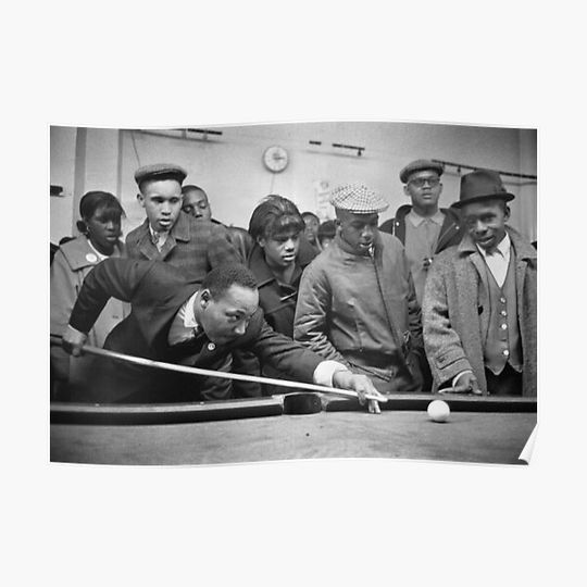 Discover Martin Playing Pool Poster Premium Matte Vertical Poster