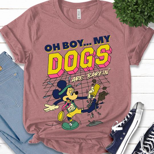 Discover Oh Boy My Dogs Are Barking T-Shirt, Funny Cartoon Character Shirt