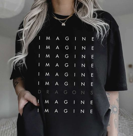 Discover Vintage Imagine Dragons Font Design T-Shirt, Official Merchandise