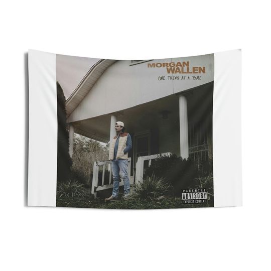 Discover Wallen Western One Thing At A Time Album Cover Tapestry