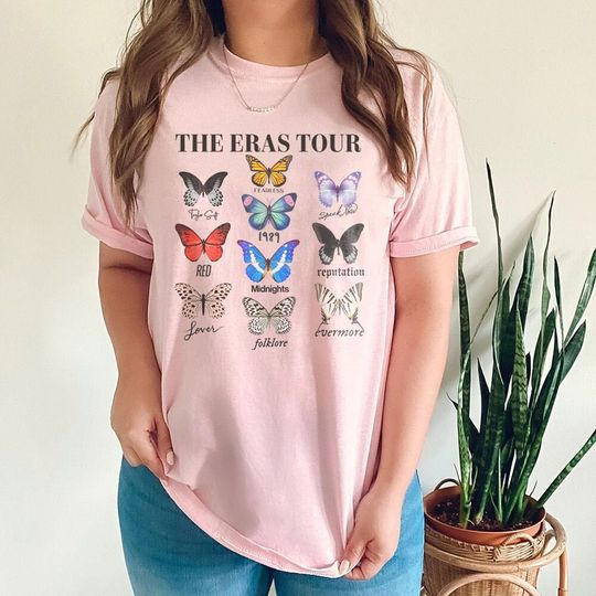 Discover Swift Butterfly Shirt, The Tour Merch Shirt