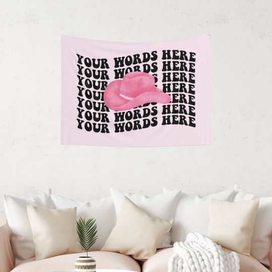 Discover Pink Howdy Flag Tapestry