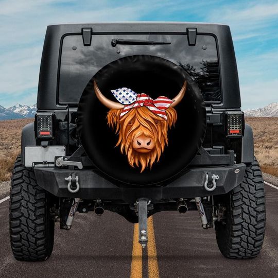 Discover Highland Cow Spare Tire Cover