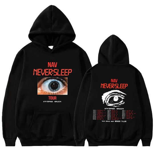 Discover NAV Never Sleep North American Tour 2023 2 side hoodie