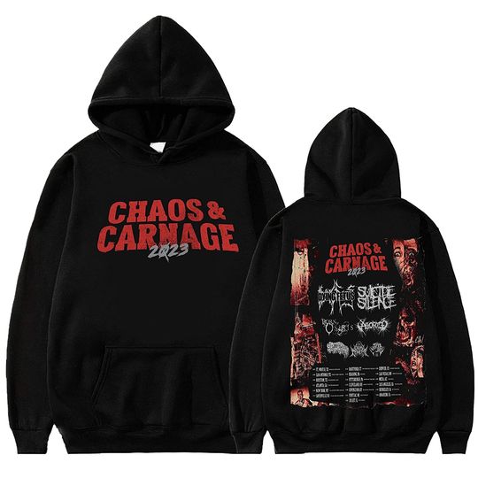 Discover The Chaos and Carnage Tour 2023 2 side hoodie
