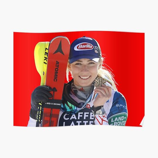 Discover Mikaela Shiffrin , Mikaela Shiffrin skater 2022 Premium Matte Poster