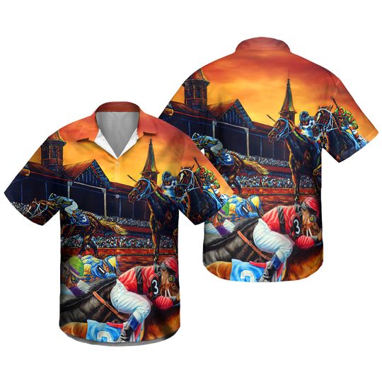 Discover Kentucky Derby Horse Racing Hawaiian Shirt