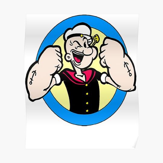 Discover Popeye The Sailor Popeye The Sailor vintage Premium Matte Vertical Poster