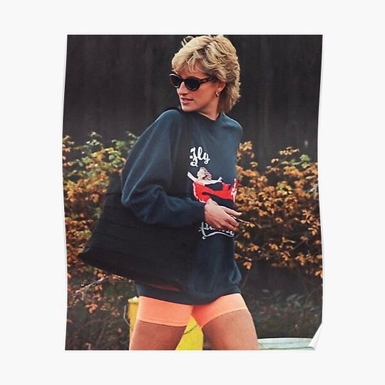 Discover Princess Diana Street Style Premium Matte Vertical Poster