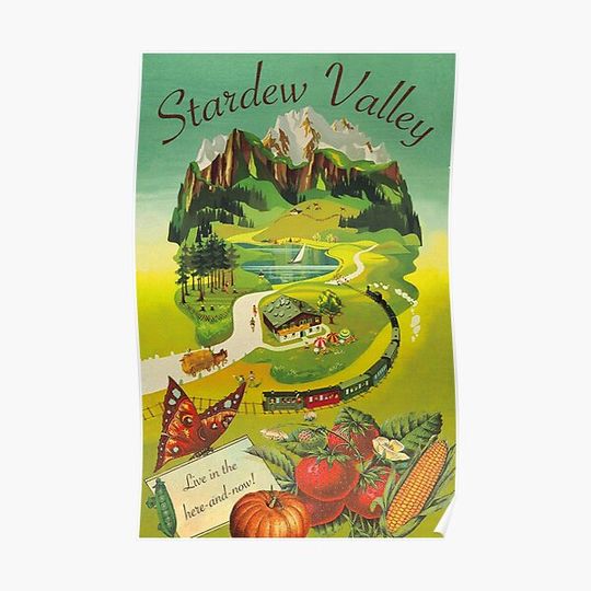 Discover Stardew Valley Travel Poster Premium Matte Vertical Poster