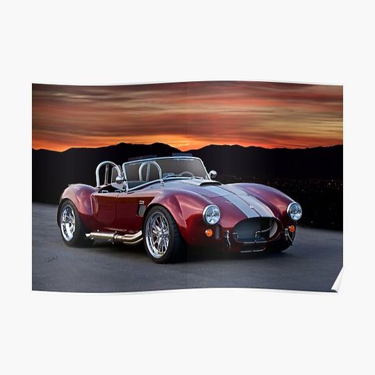 Discover 1965 Superformance Cobra 427 Replica Premium Matte Vertical Poster