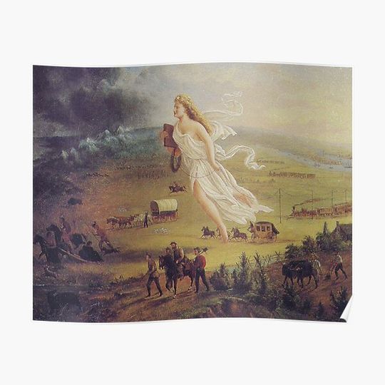 Discover American Progress...Manifest Destiny...1872 Premium Matte Vertical Poster