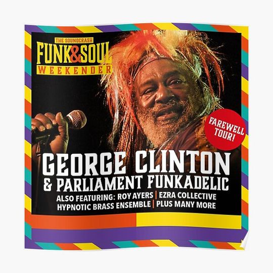 Discover George Clinton rangrang 1 And Parliament Funkadelic tour 2020 farewell Premium Matte Vertical Poster