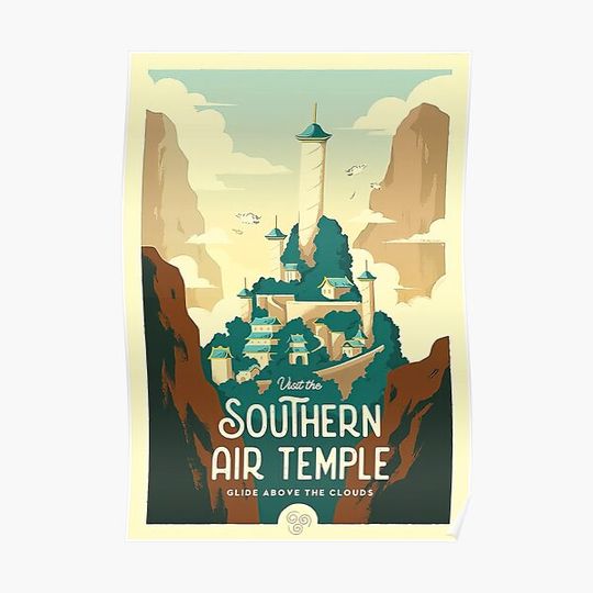 Discover The Southern Air Temple Premium Matte Vertical Poster