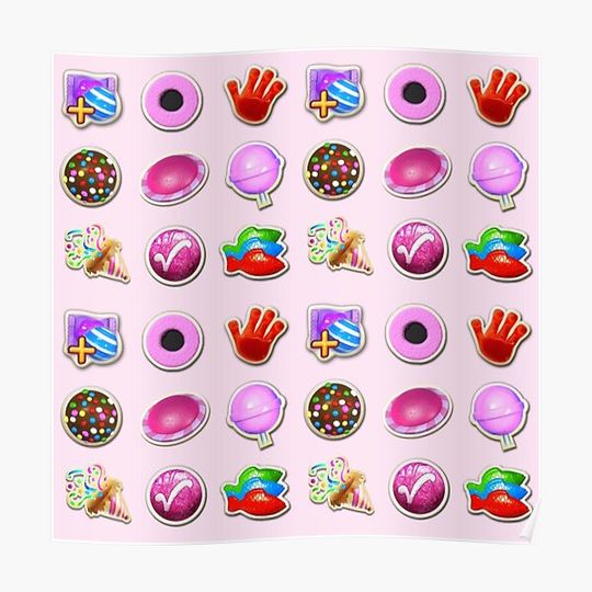 Discover Booster Stash Candy Crush Premium Matte Vertical Poster
