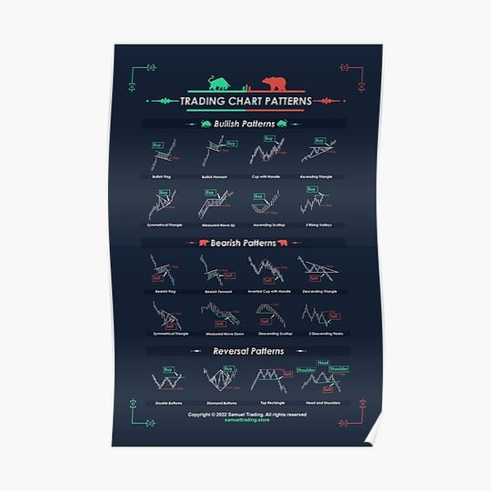 Discover Trading Chart Patterns Premium Matte Vertical Poster