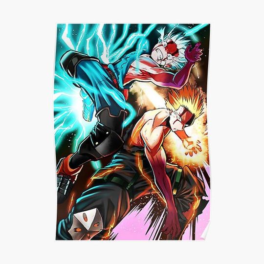 Discover Deku Midoriya and Katsuki Bakugo Premium Matte Vertical Poster