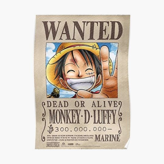 Discover Luffy Wanted Cover Premium Matte Vertical Poster