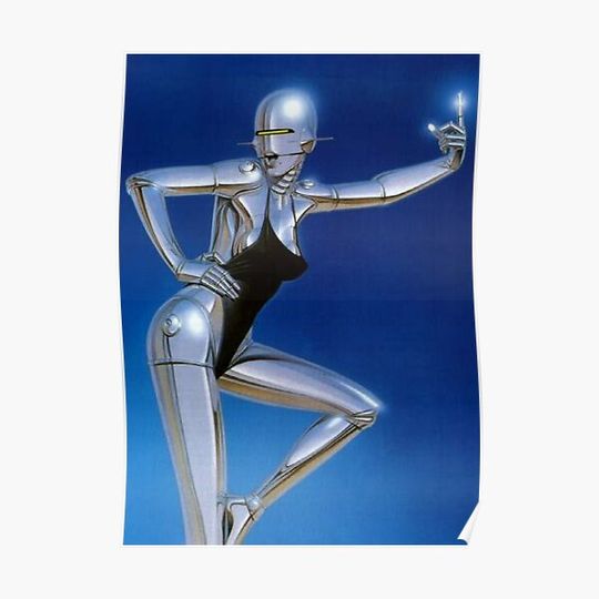 Discover Hajime Sorayama Blue Poster Premium Matte Vertical Poster