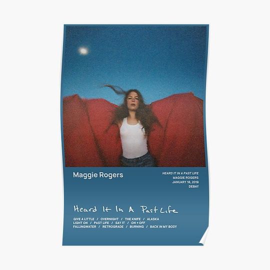 Discover Maggie Rogers - Heard It in a Past Life Tracklist Premium Matte Vertical Poster