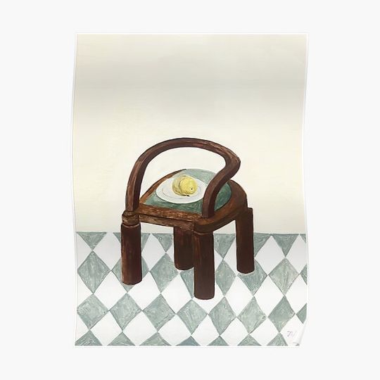 Discover Isabelle Vandeplassche Chair with Fruit Premium Matte Vertical Poster