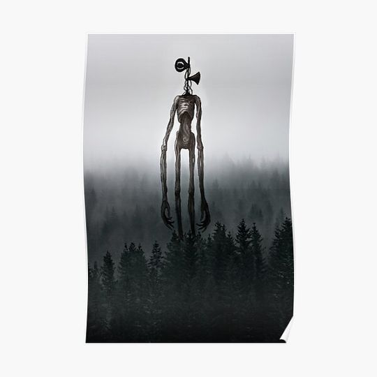 Discover Siren head in pine forest Premium Matte Vertical Poster