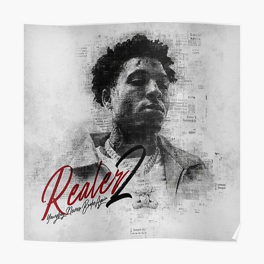Discover Youngboy Never Broke Again Realer 2 Premium Matte Vertical Poster