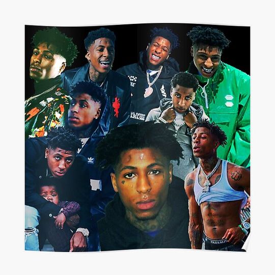 Discover YoungBoy Never Broke Again collage poster design 2021 Premium Matte Vertical Poster