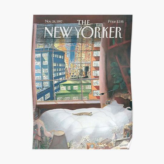 Discover new yorker cat nap puzzle Premium Matte Vertical Poster