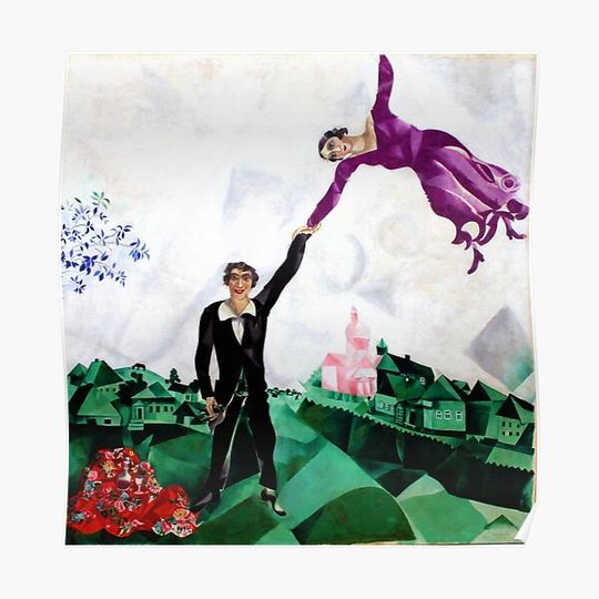 Discover The Promenade (1917) by Marc Chagall  ,La promenade Premium Matte Vertical Poster