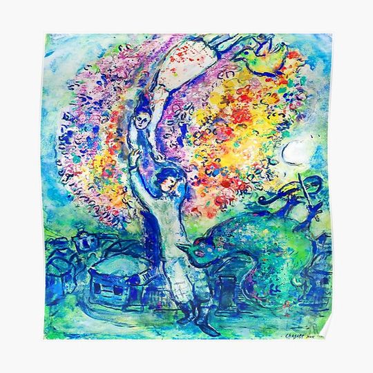 Discover marc chagall enjoying Premium Matte Vertical Poster