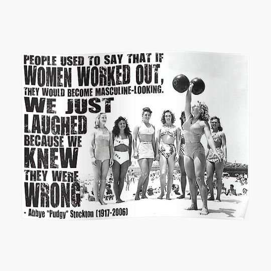 Discover Abbye Pudgy Stockton Women's Fitness Inspirational Quote Premium Matte Vertical Poster