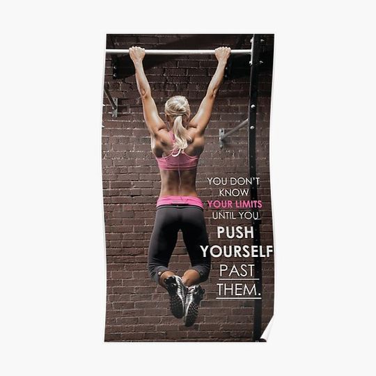 Discover Women's Fitness Inspirational Quote and Saying Premium Matte Vertical Poster