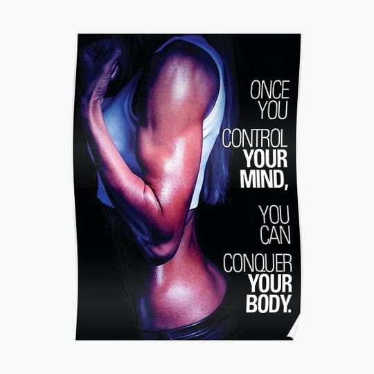 Discover Women's Fitness Inspirational Quote Premium Matte Vertical Poster