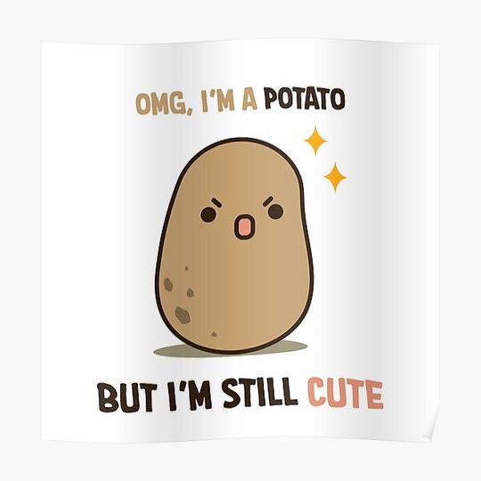 Discover Cute potato is cute Premium Matte Vertical Poster
