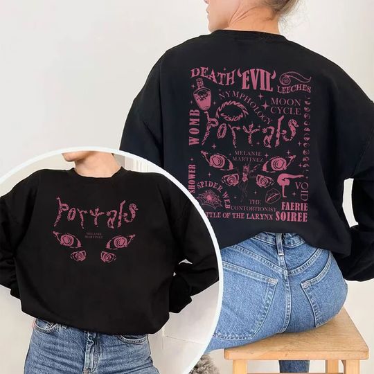 Discover Portals Tracklist Double-sided Sweatshirt, Melanie Martinez Cry Baby Shirt