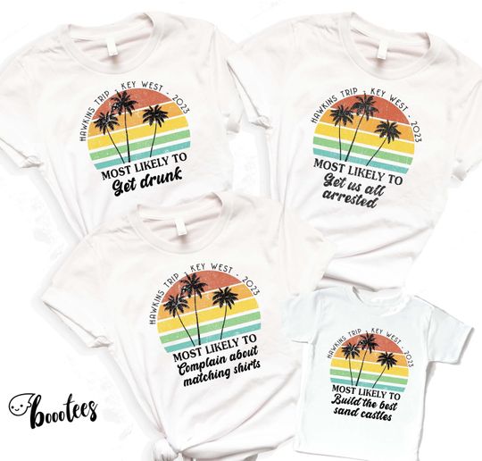 Discover Custom Vacation Shirts Matching Family Beach T-shirt Men Kids Women Tshirt Boy Girl Bulk Kid Tee
