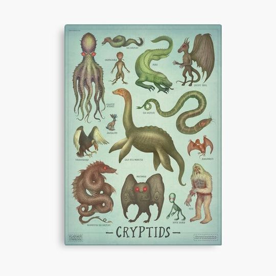 Discover Cryptids - Cryptozoology species Canvas