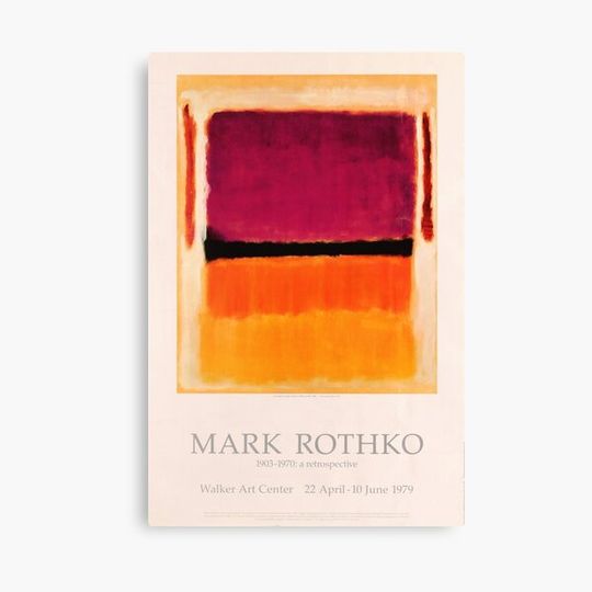 Discover Mark Rothko Exhibition poster 1979 Canvas